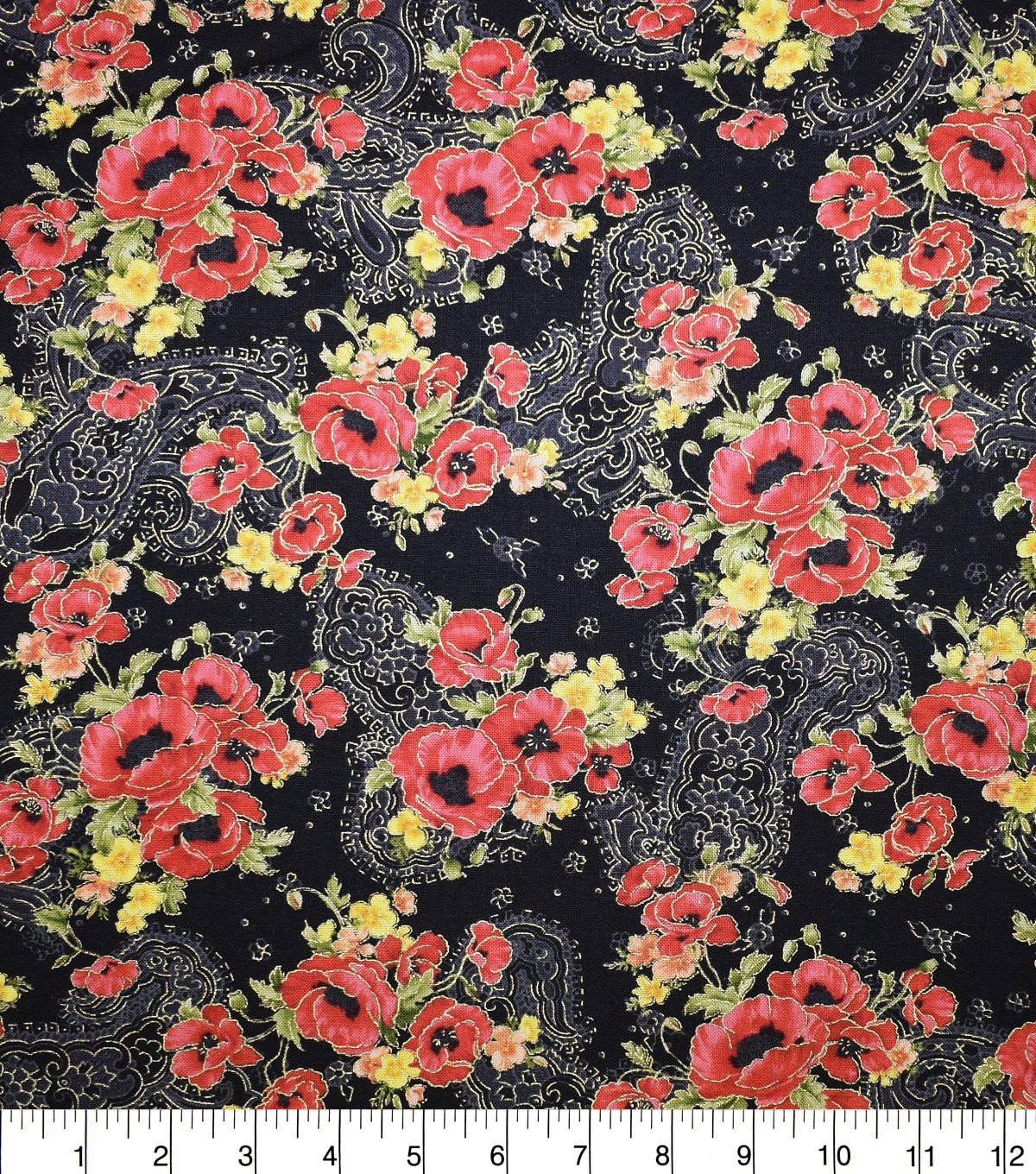 Premium Cotton Fabric Poppy Bouquets | JOANN