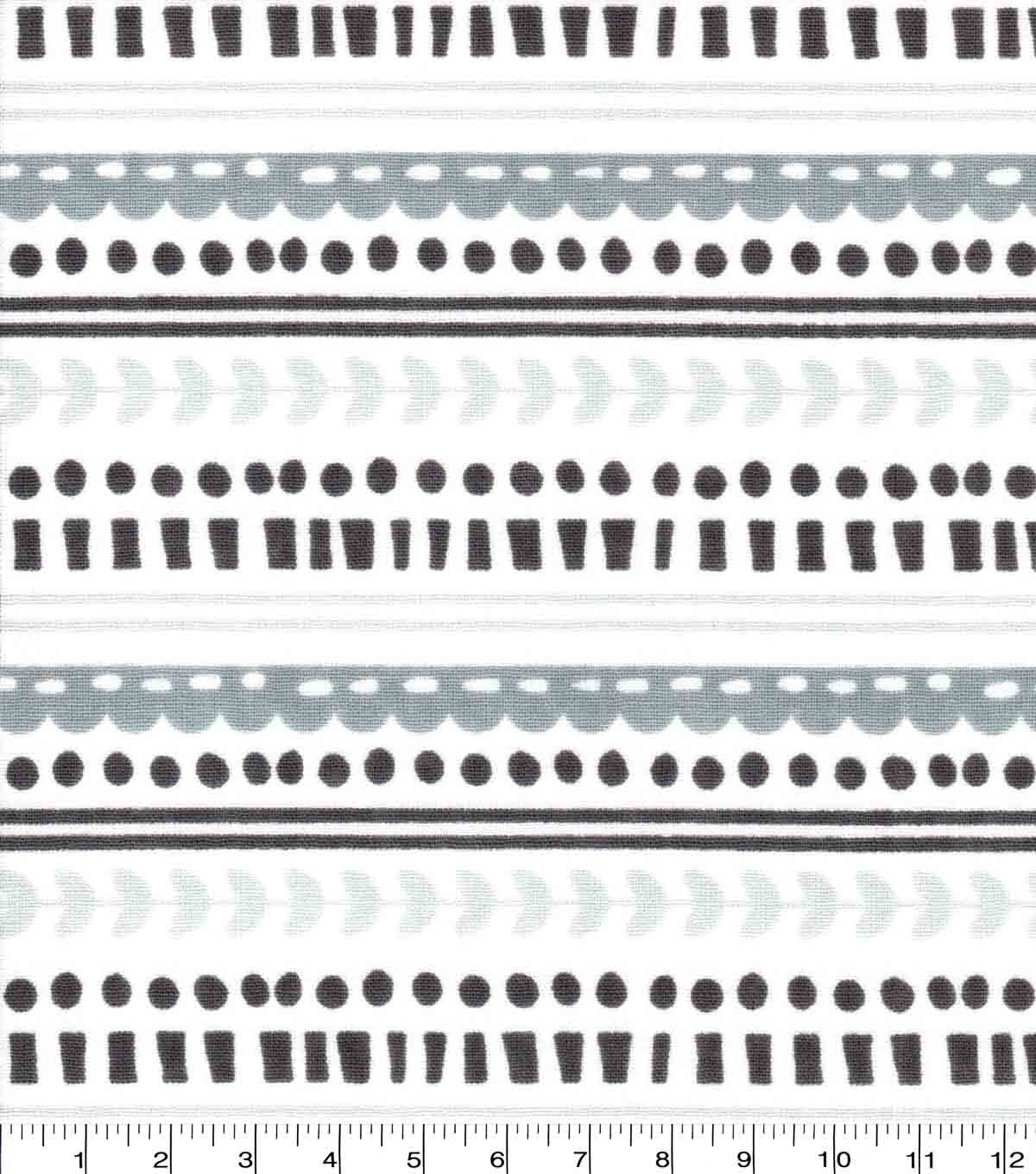Nursery Cotton Fabric-Safari Gray Geo Stripe | JOANN