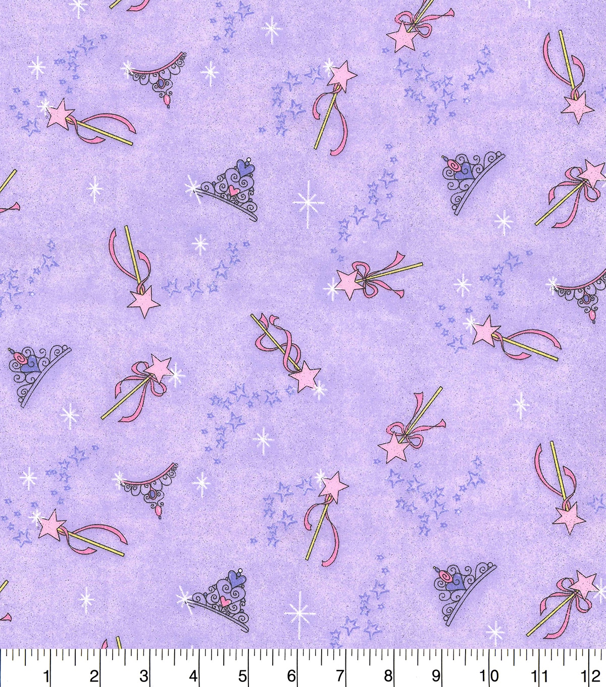 Novelty Cotton Fabric-Princess Crowns Purple | JOANN