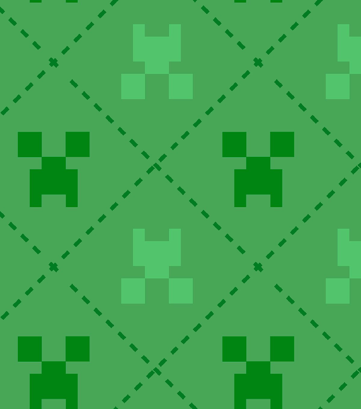 Minecraft Cotton Fabric -Creeper Argyle | JOANN
