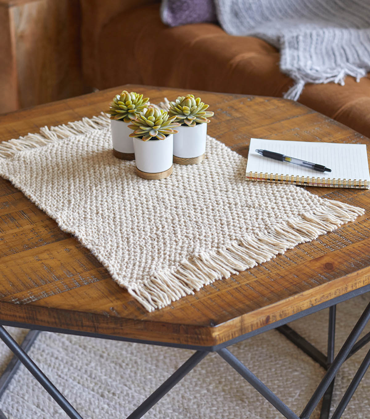 How To Make a Fringed Plant Mat | JOANN