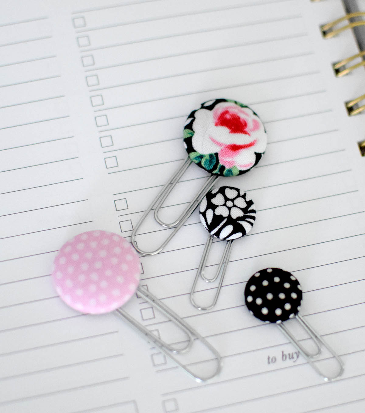 diy cover button paperclips paperclip crafts joann flower paper clip