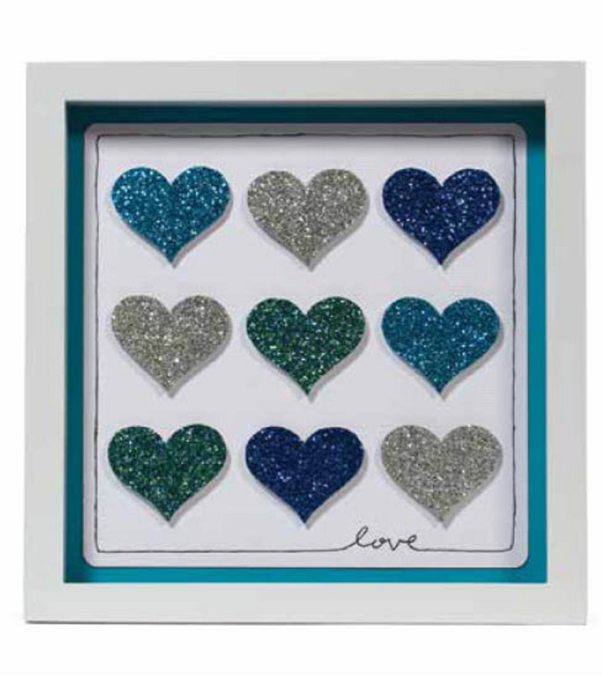 Glitter Paper Frame Hearts Joann