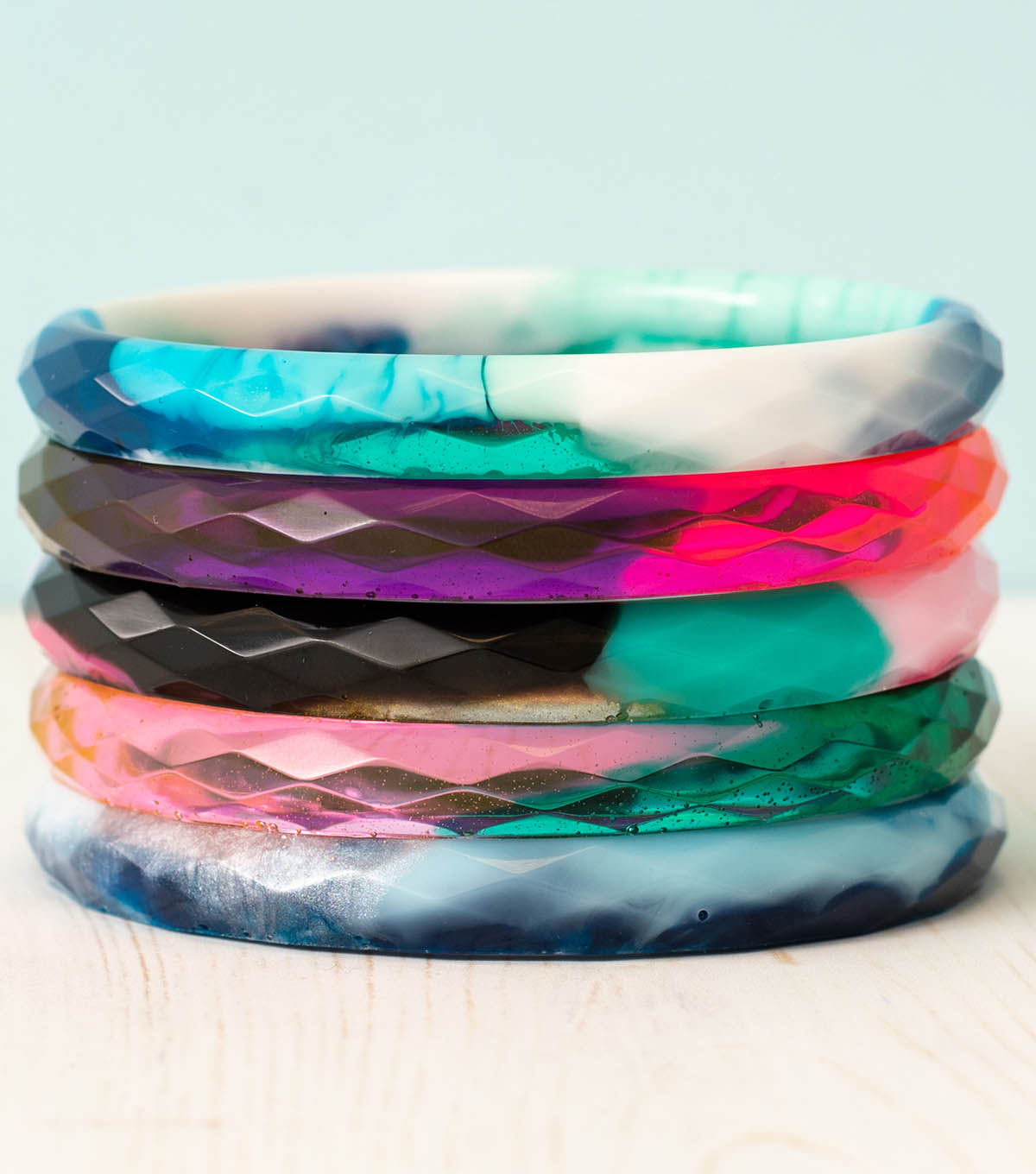 How To Make A Color Pour Resin Bracelets Joann Color Pour Resin Bracelets