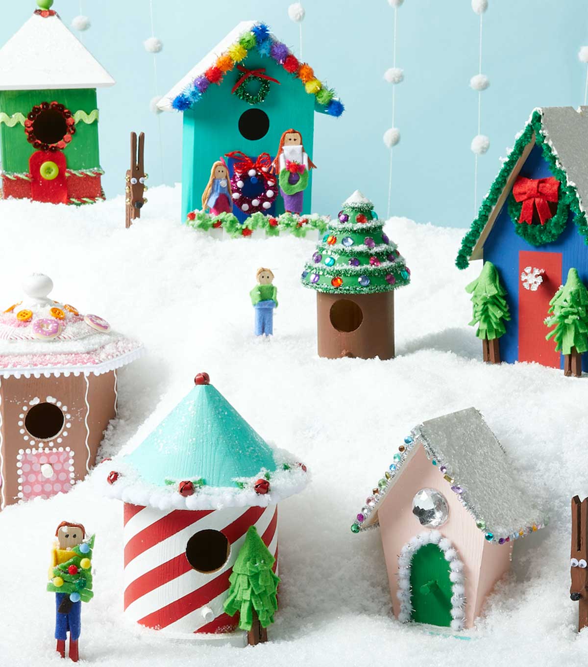 How To Make A Christmas Village With Wood Birdhouses Joann