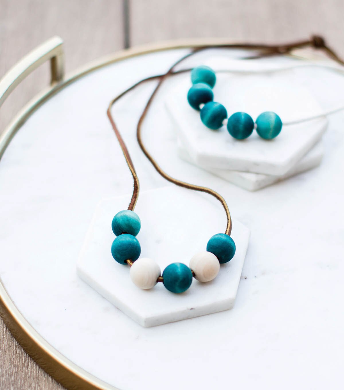 How To Make A Dyed Wood Bead Necklace | JOANN