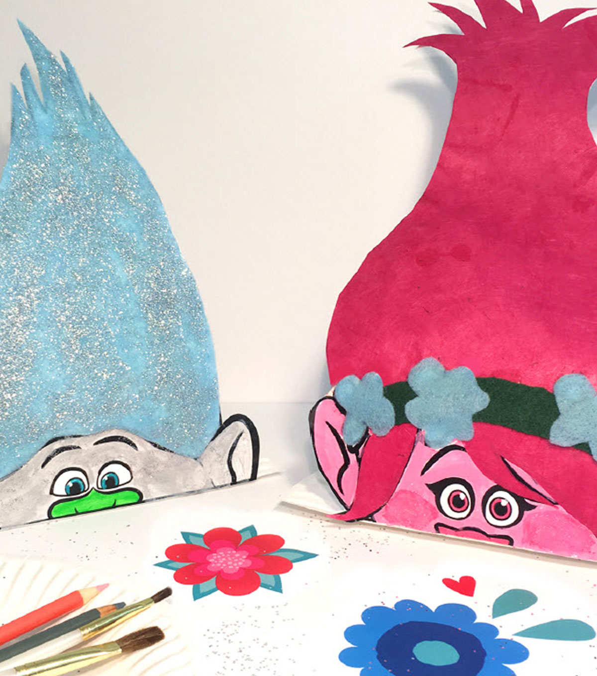 Dreamworks Trolls Printable Desk Buddy Joann Create Your Own Trolls Desk Buddy