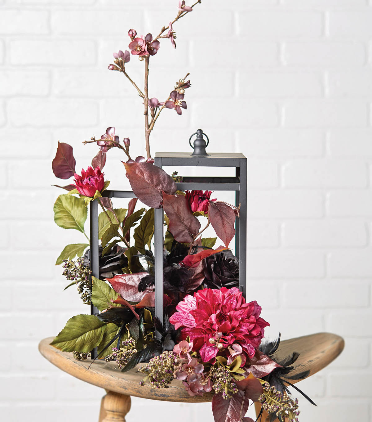 Fall Fl Arrangement Decorating Ideas Joann Fl Arrangement In Small Lantern