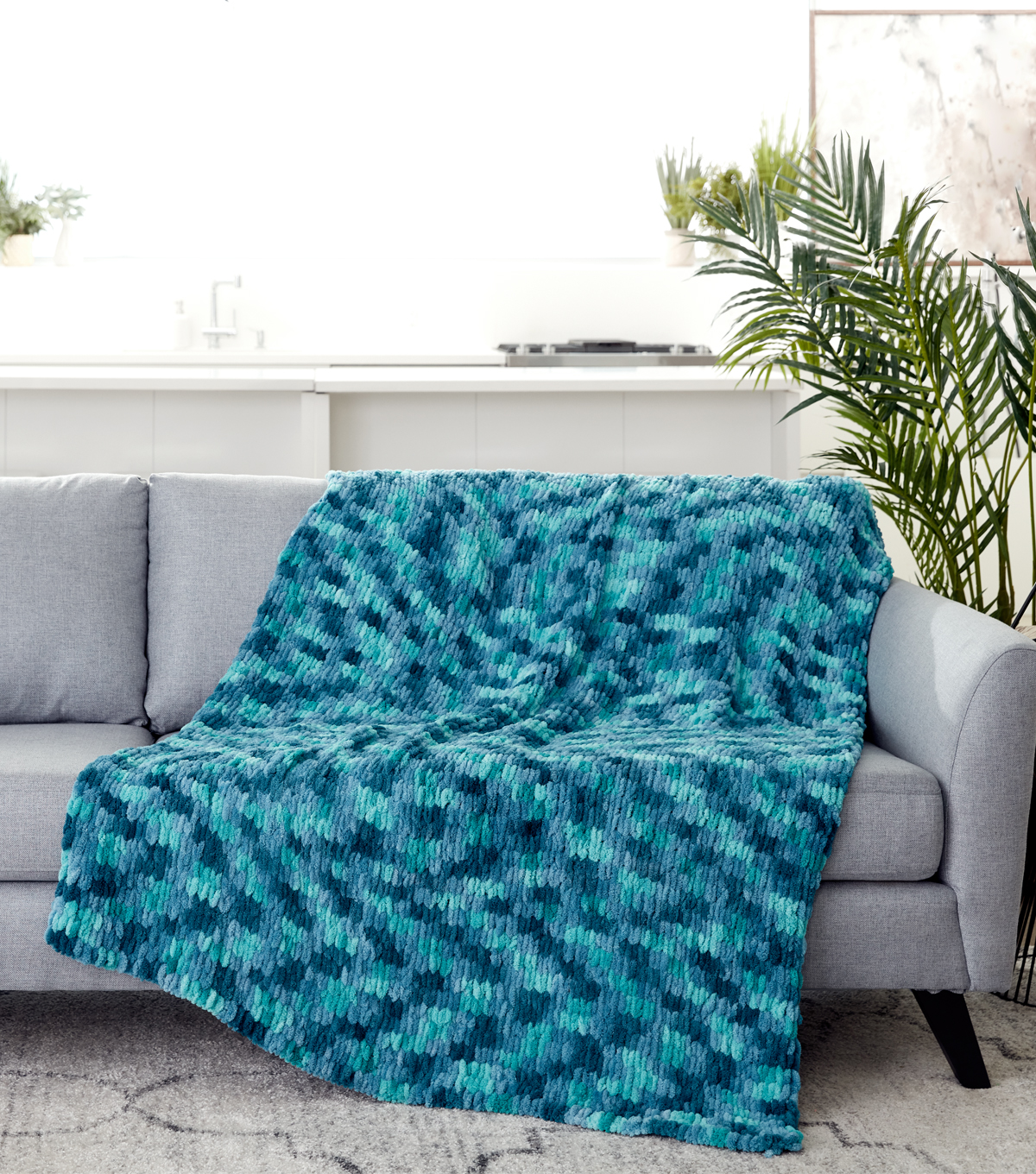 how to make a bernat alize blanket ez afghan joann