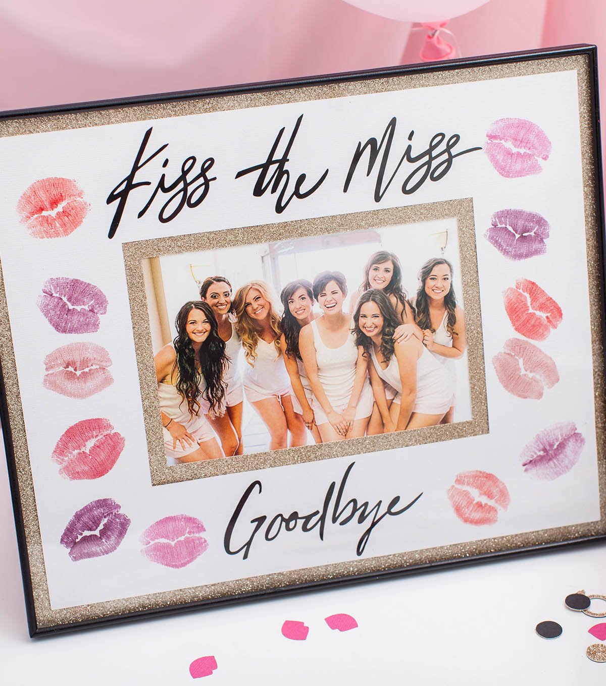 how to make a kiss the miss goodbye frame joann